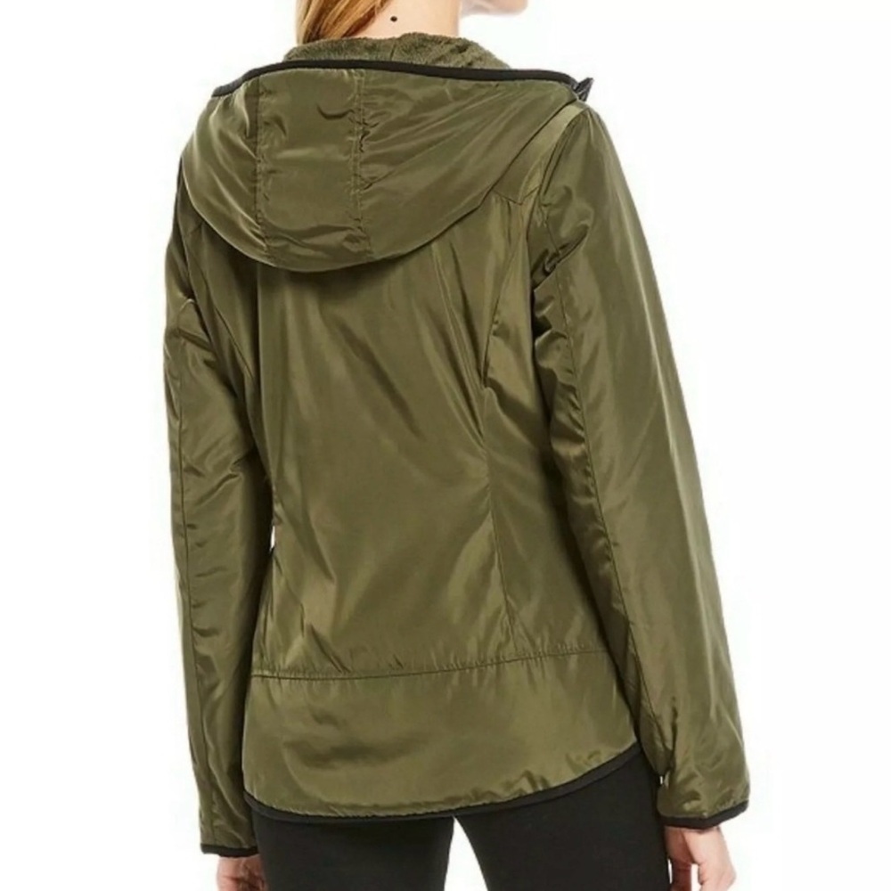 Michael Kors Women’s Hooded Athletic Logo Tape Coat, Size XL - Picture 2 of 7